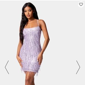bebe - Lilac / Lavender Sequin Mini-Dress